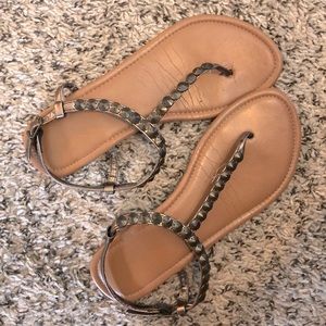 Sandals with metal studs